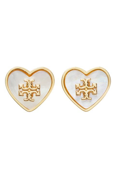 Forget Me Not Heart Stud Earrings