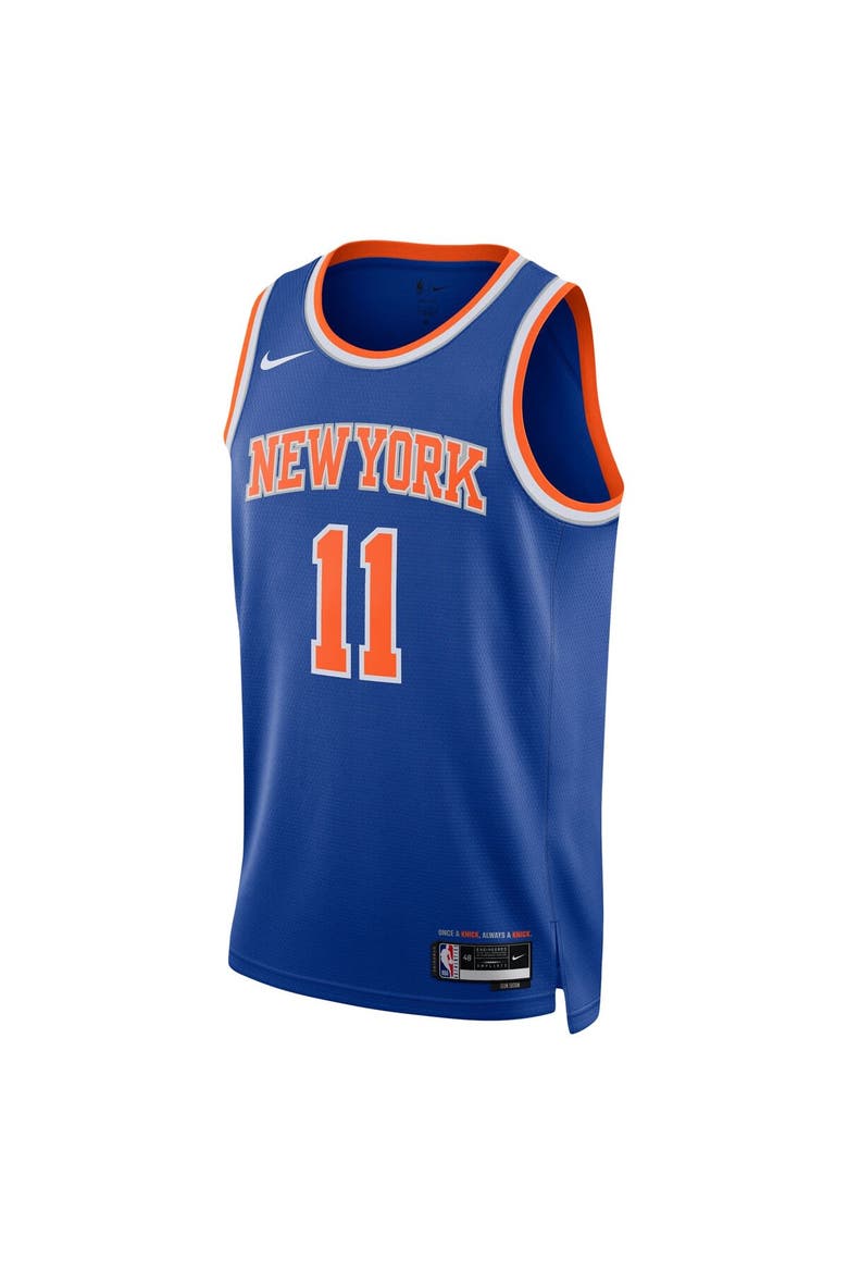 Unisex Nike Jalen Brunson Blue New York Knicks Swingman Jersey - Icon Edition, Alternate, color, Blue