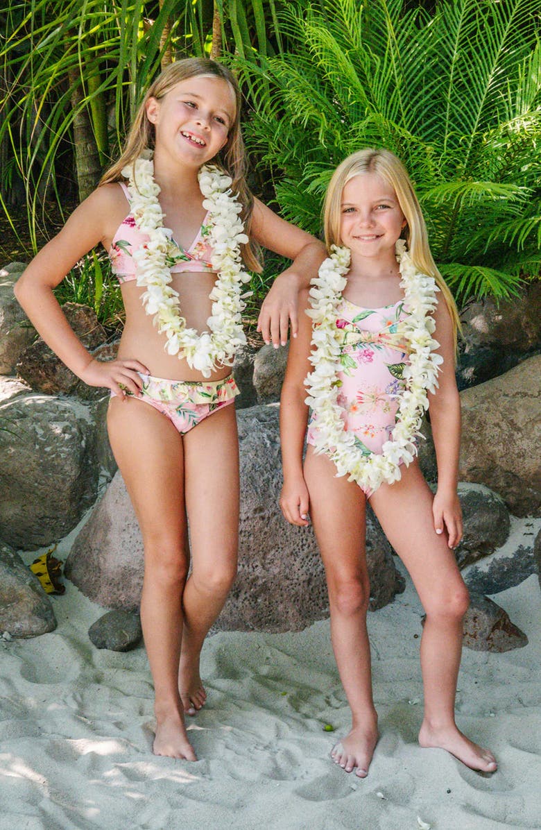 PQ SWIM Kids' Elsie Ruffle Two-Piece Swimsuit, Alternate, color, 