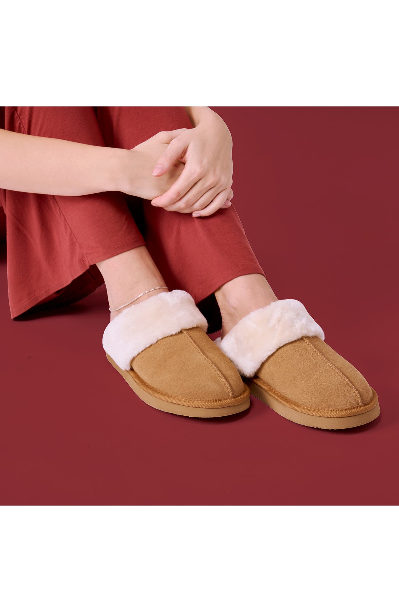 Chesney Mule Slipper, Alternate, color, CINNAMON