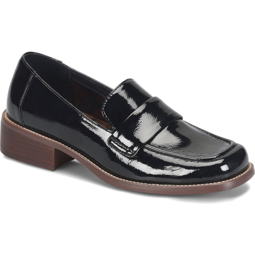 Korks Frey Patent Loafer In Black