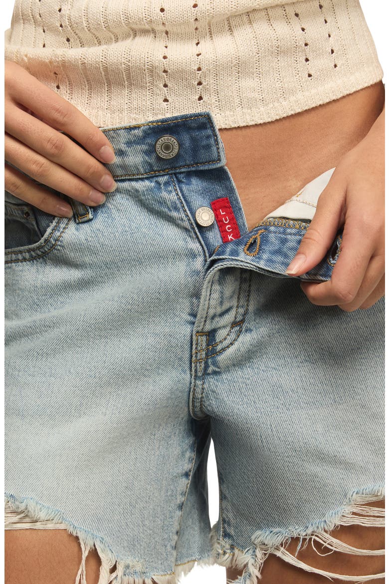 Baggy Cutoff Denim Shorts, Alternate, color, FEELIN PEACHY WASH