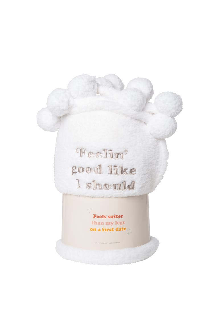 Feelin Good Like I Should Blanket, Main, color, White