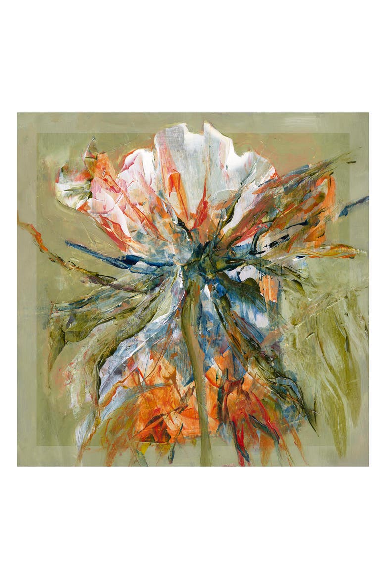 Amara Silk Wool Scarf, Alternate, color, Paradise Bloom