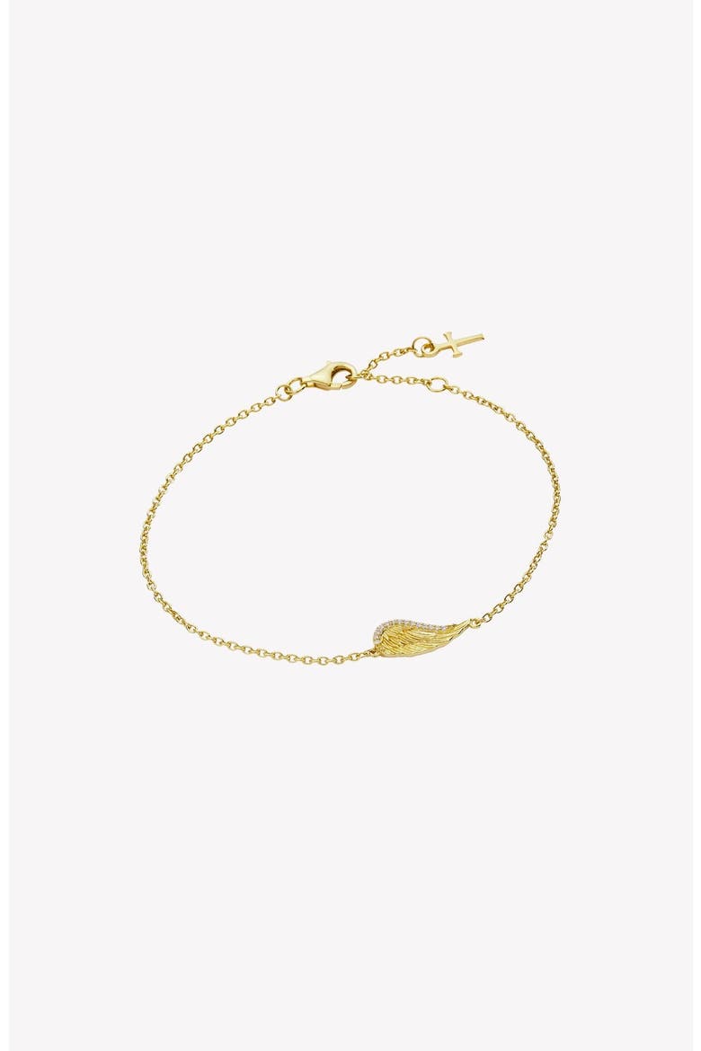 Divine Wings Bracelet, Main, color, 18k Gold Plated