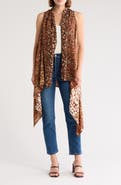 La Fiorentina Cheetah Print Sleeveless Cardigan