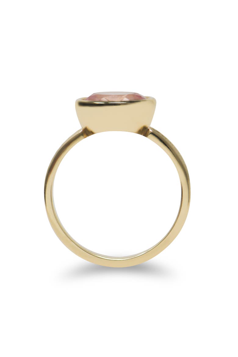 Classique Oval Dew Drop Ring, Alternate, color, PEACH SAPPHIRE