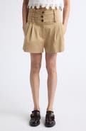 MONSE Triple Waistband Wide Leg Shorts