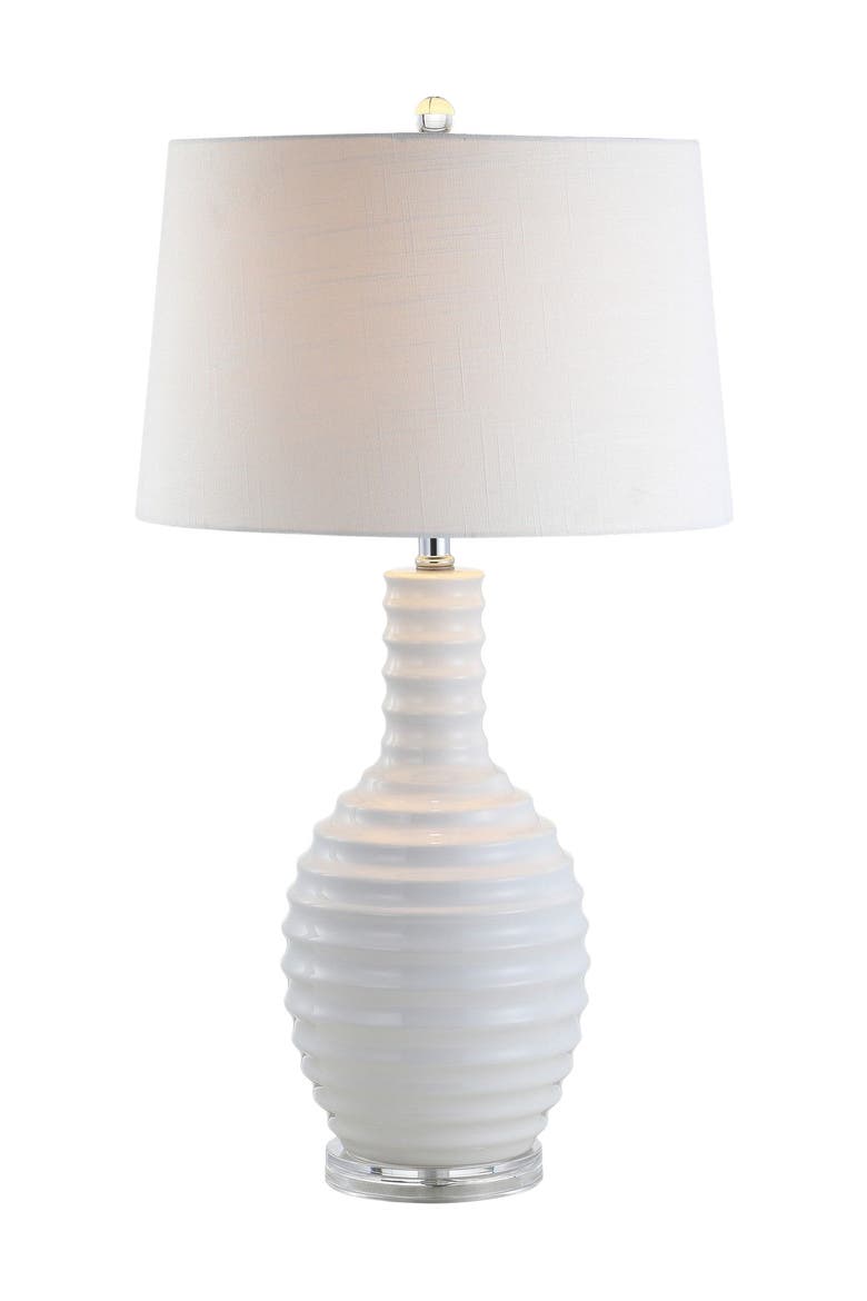 Dylan 29.5" Ceramic LED Table Lamp, Main, color, White