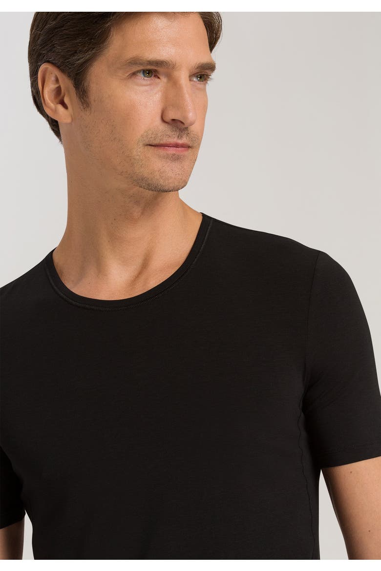 Natural Function TENCEL™ and Cotton Fitted Crew Neck T-Shirt, Alternate, color, Deep Black