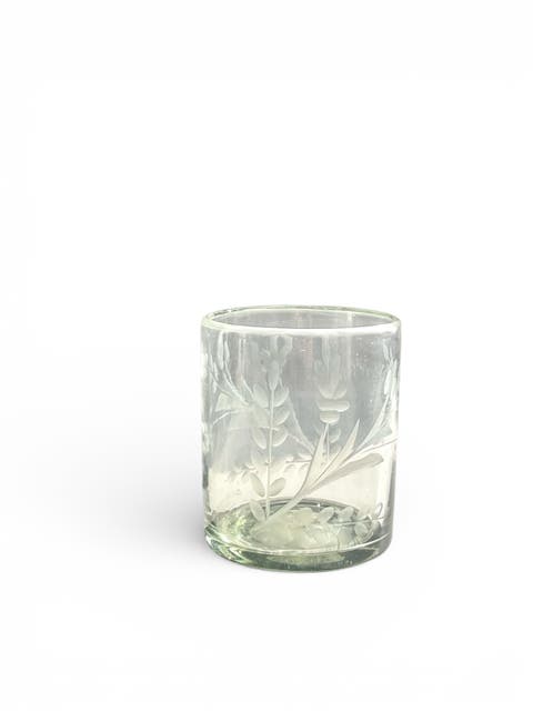 Hand-etched Tumbler Glass - Set of 2