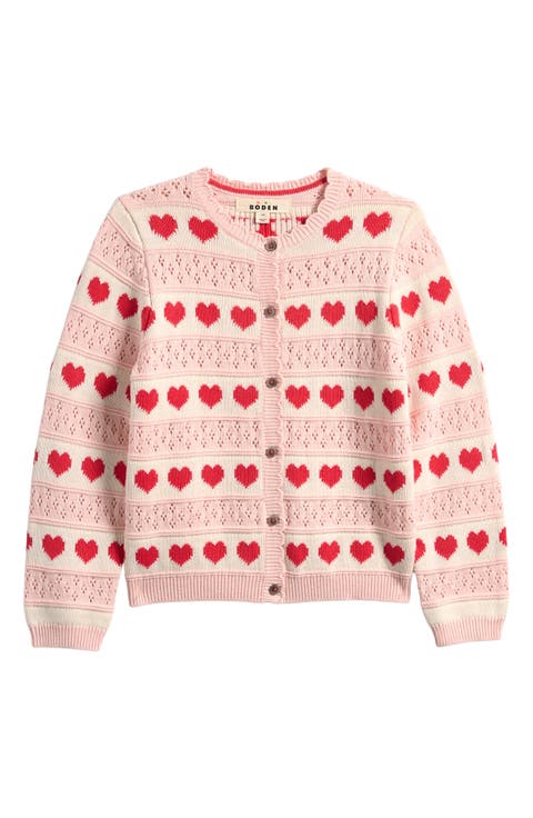 Kids' Jacquard Cotton Cardigan