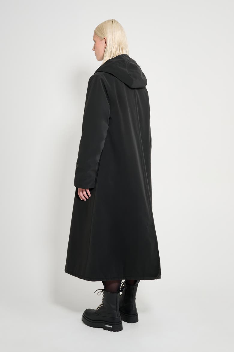 Mosebacke Long Matte Winter Coat, Alternate, color, Black