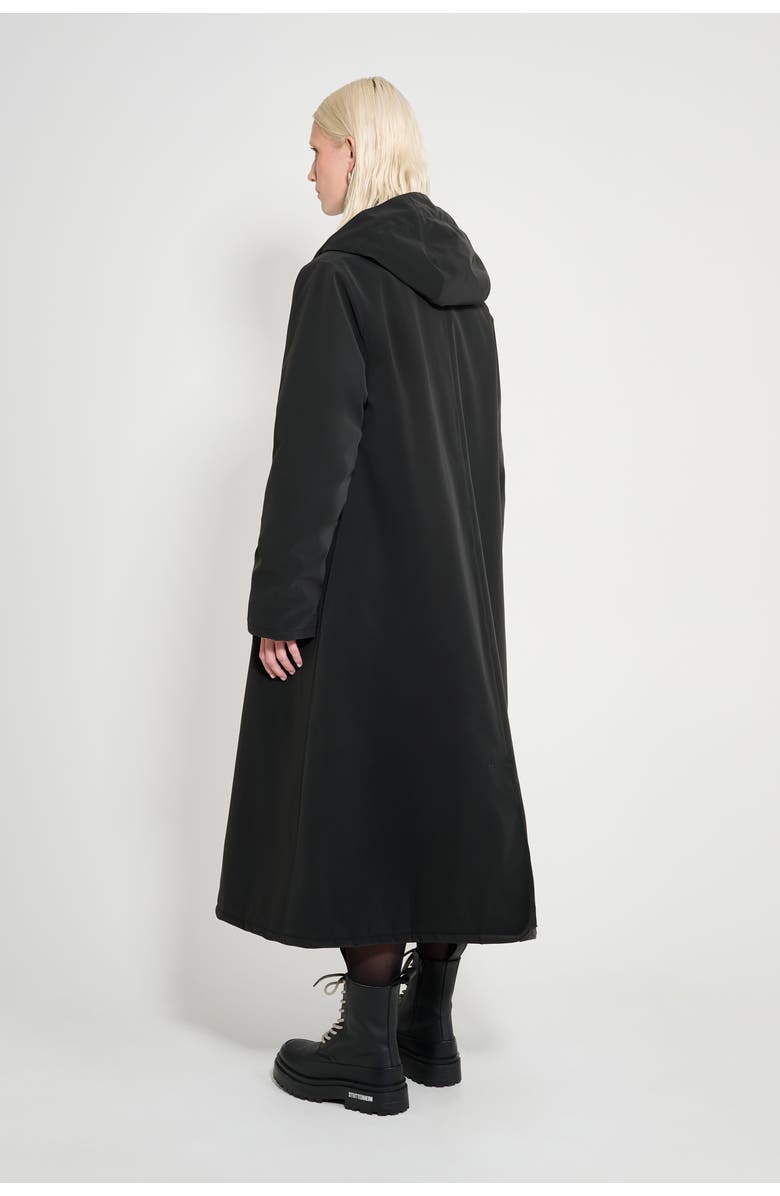 Stutterheim Mosebacke Long Matte Winter Coat, Alternate, color, Black