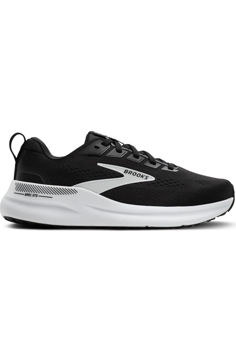 Brooks Ariel GTS 26 Running Shoe, Alternate, color, Black/ Grey/ White