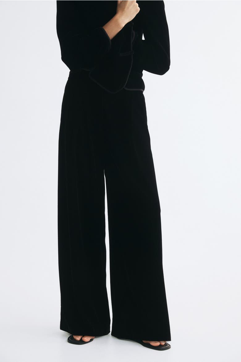 Wide-Leg Pants, Alternate, color, Black