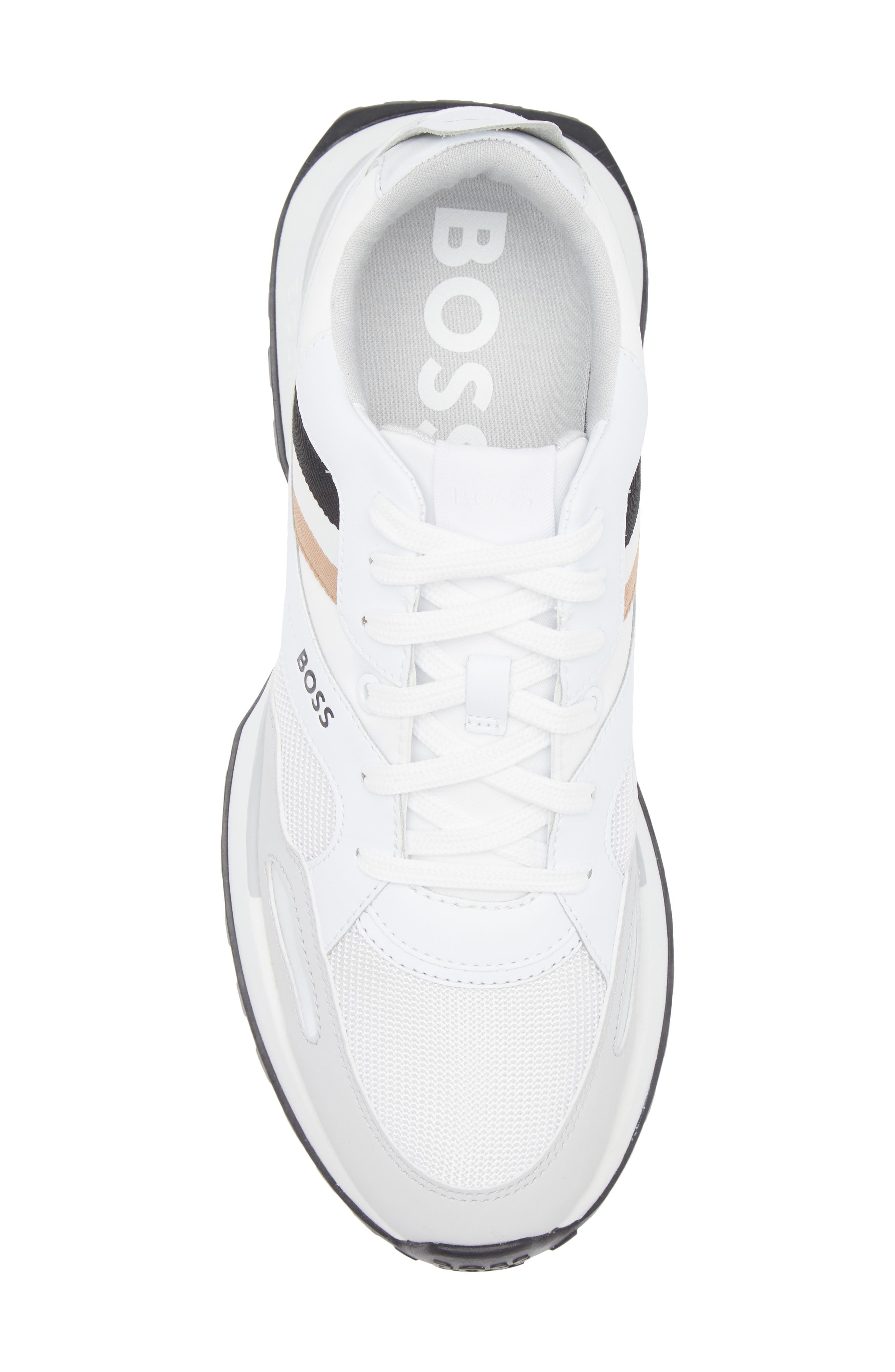 BOSS Jonah Trainer Sneaker, Alternate, color, White