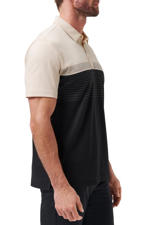 Travismathew Hang Glide Cotton Blend Polo In Black