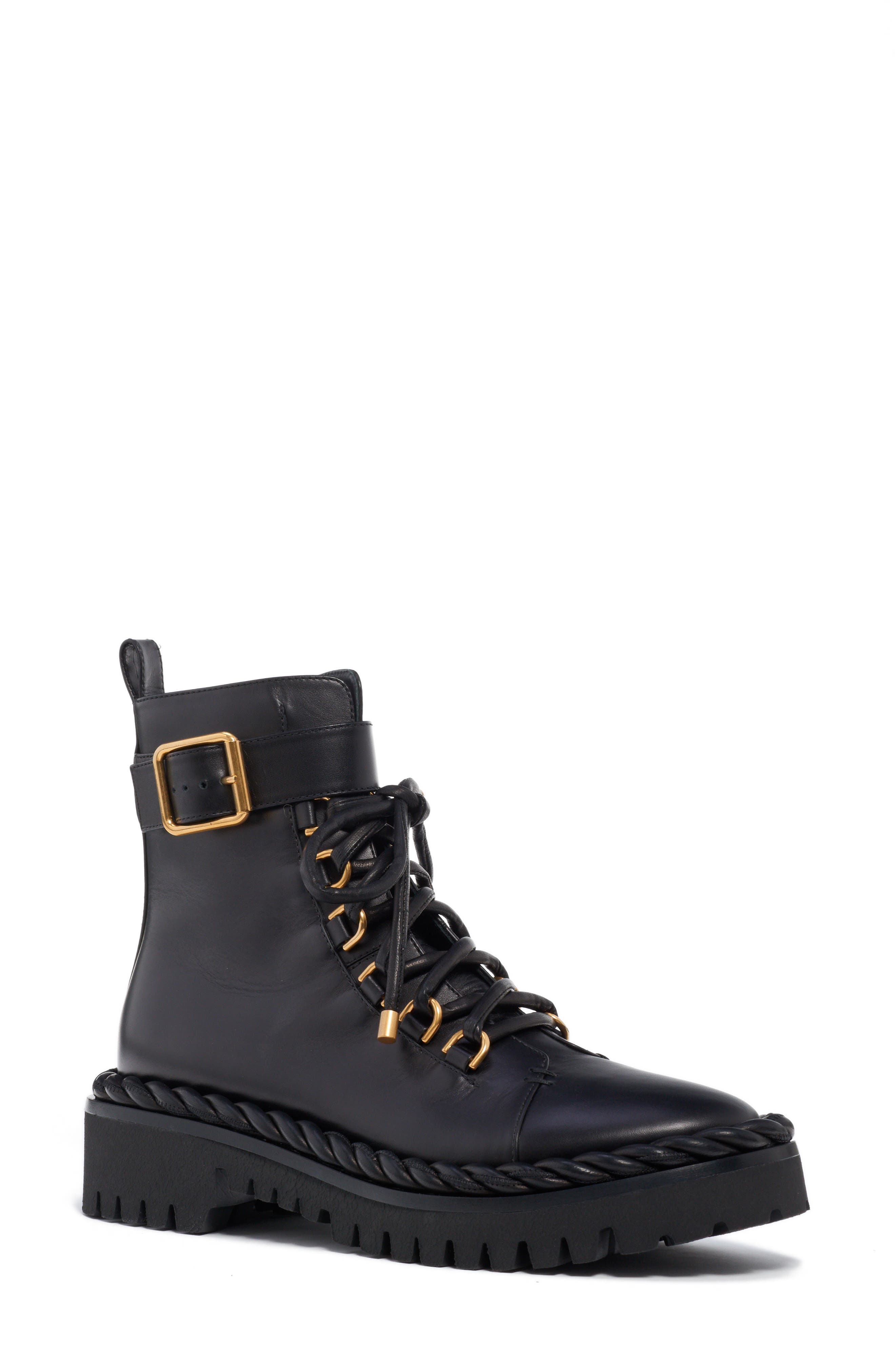 Valentino Garavani The Rope Lace-Up Combat Boot, Main, color, 