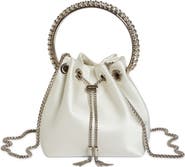 Jimmy Choo Bon Bon Crystal Top Handle Bucket Bag