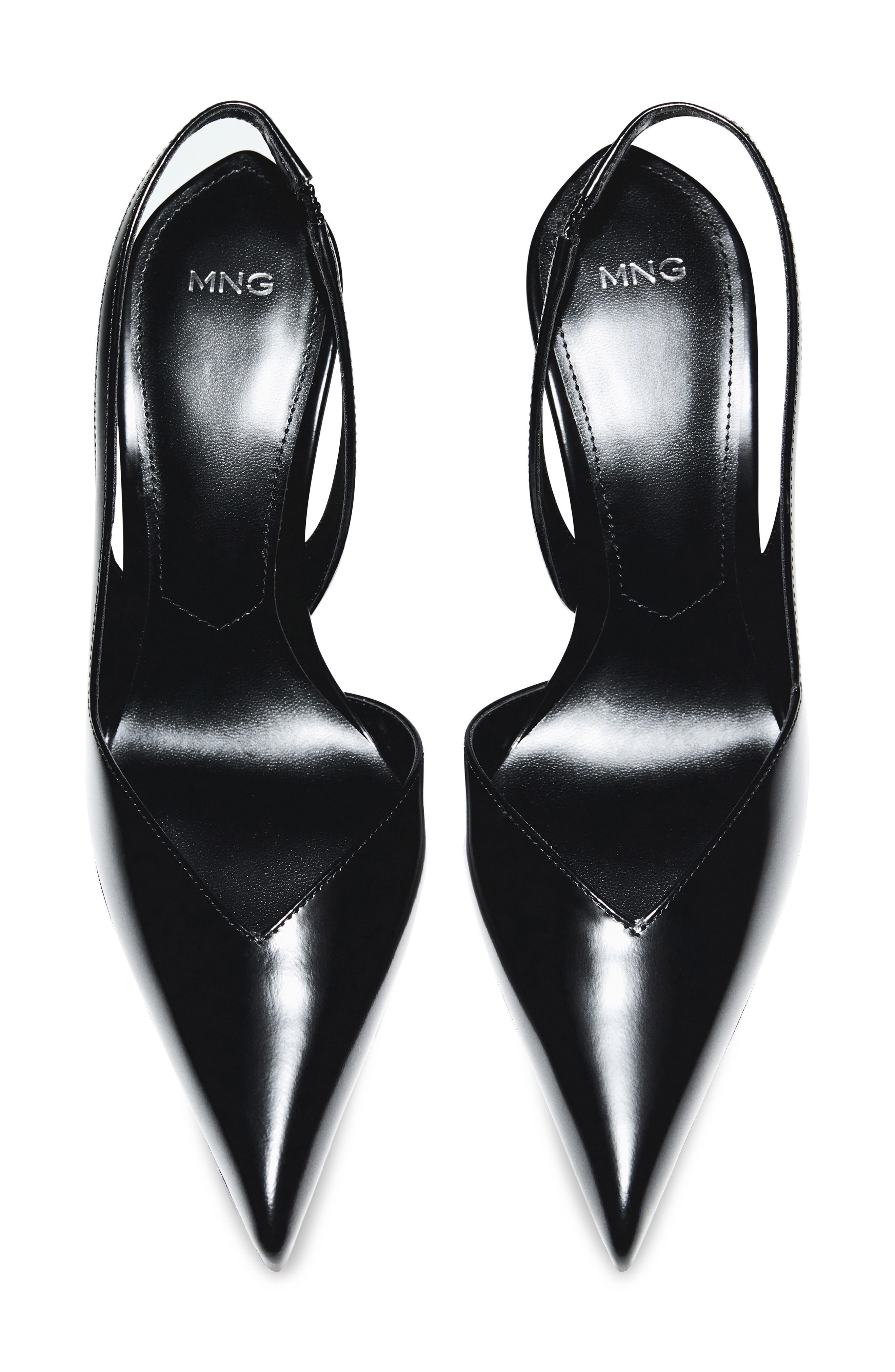 MANGO Slingback Half d
Orsay Pointed Toe Pump, Alternate, color, Black
