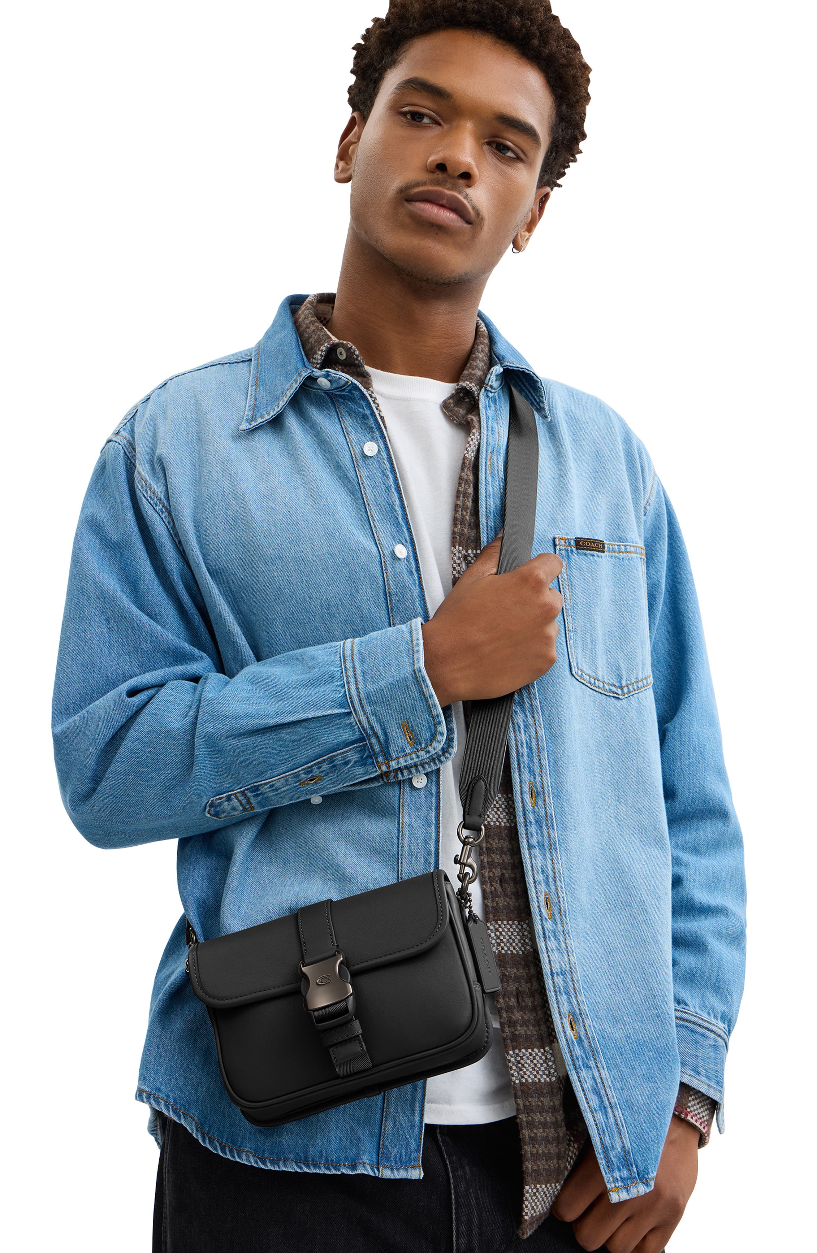 COACH League Leather Crossbody Bag, Alternate, color, 