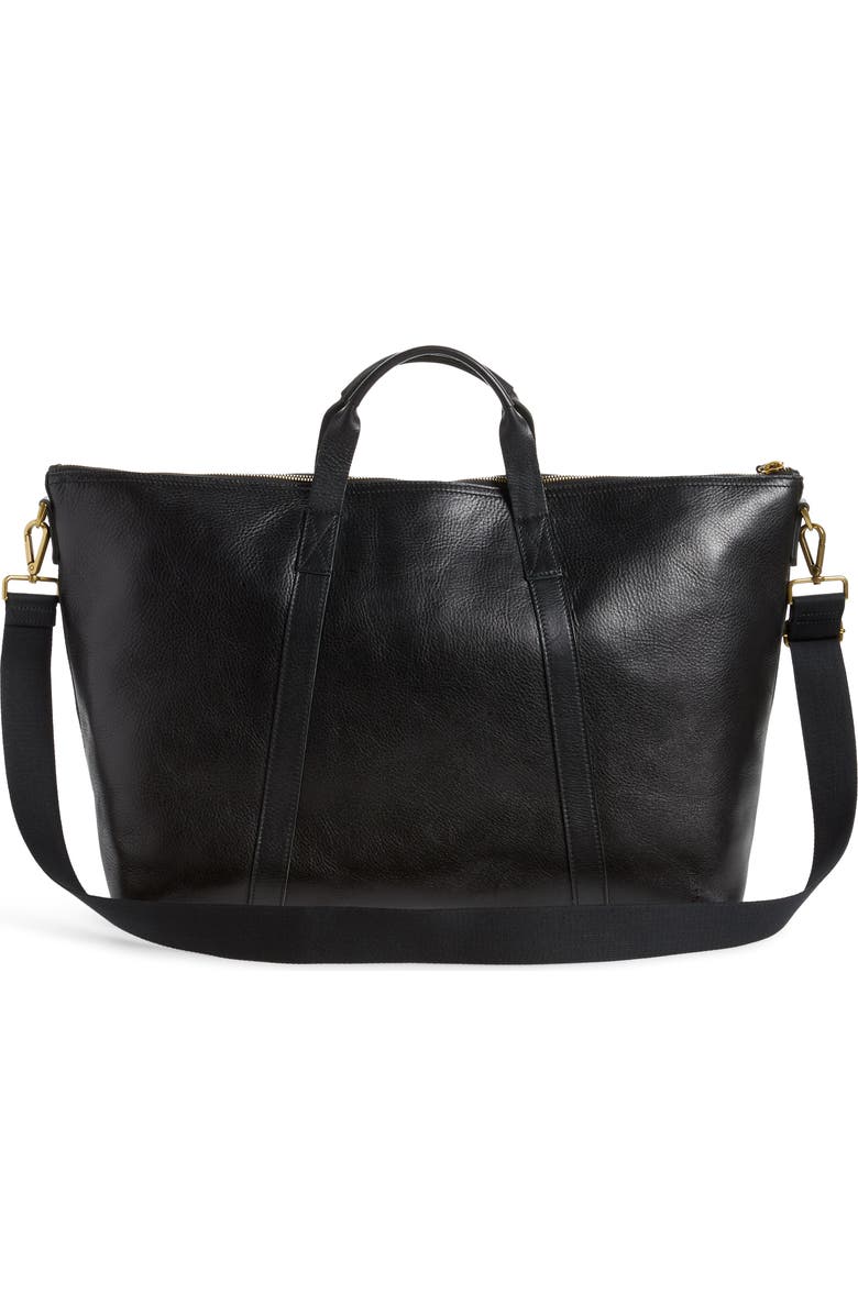 Madewell Essential Leather Overnight Bag, Alternate, color,