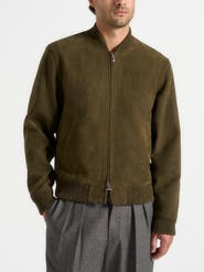 Manière De Voir Arsene Suede Bomber Jacket