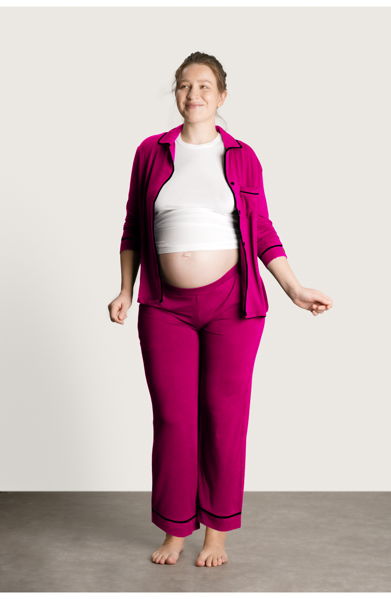 Nom Maternity Heart On My Sleeve Pajama Set, Main, color,