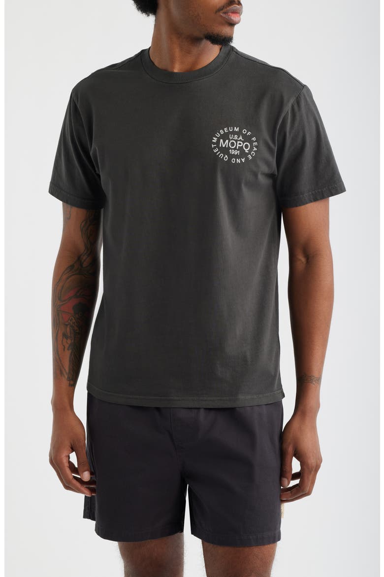 Stamp Graphic T-Shirt, Main, color, BLACK
