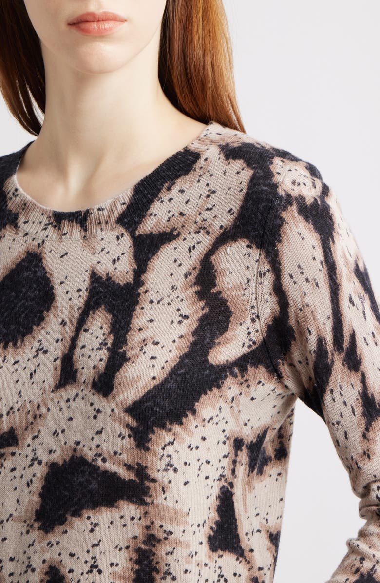 NIC+ZOE Abstract Animal Print Supersoft Sweater, Alternate, color, Neutral Multi