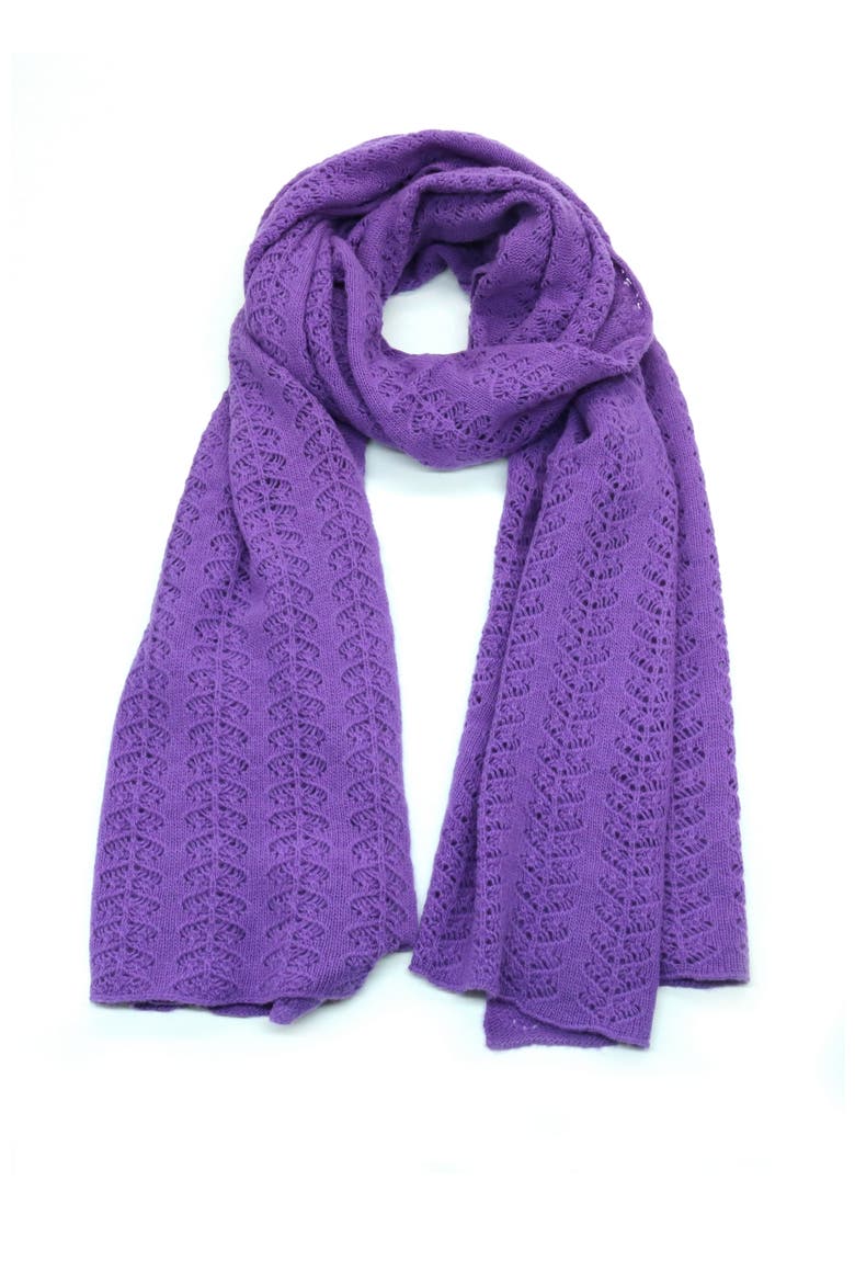 Cashmere openwork wrap, Main, color, ROYAL LILAC