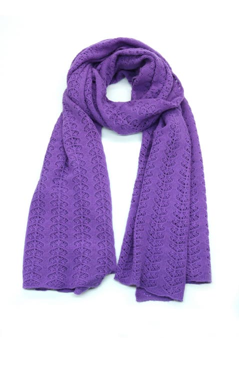 Cashmere openwork wrap