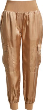 Cinq à Sept Giles Cupro Crop Cargo Joggers