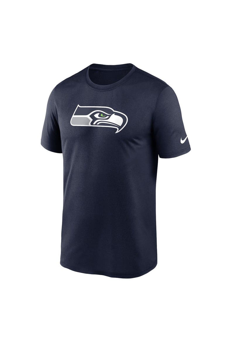 Men's Nike  College Navy Seattle Seahawks Legend Logo Performance T-Shirt, Alternate, color, Navy