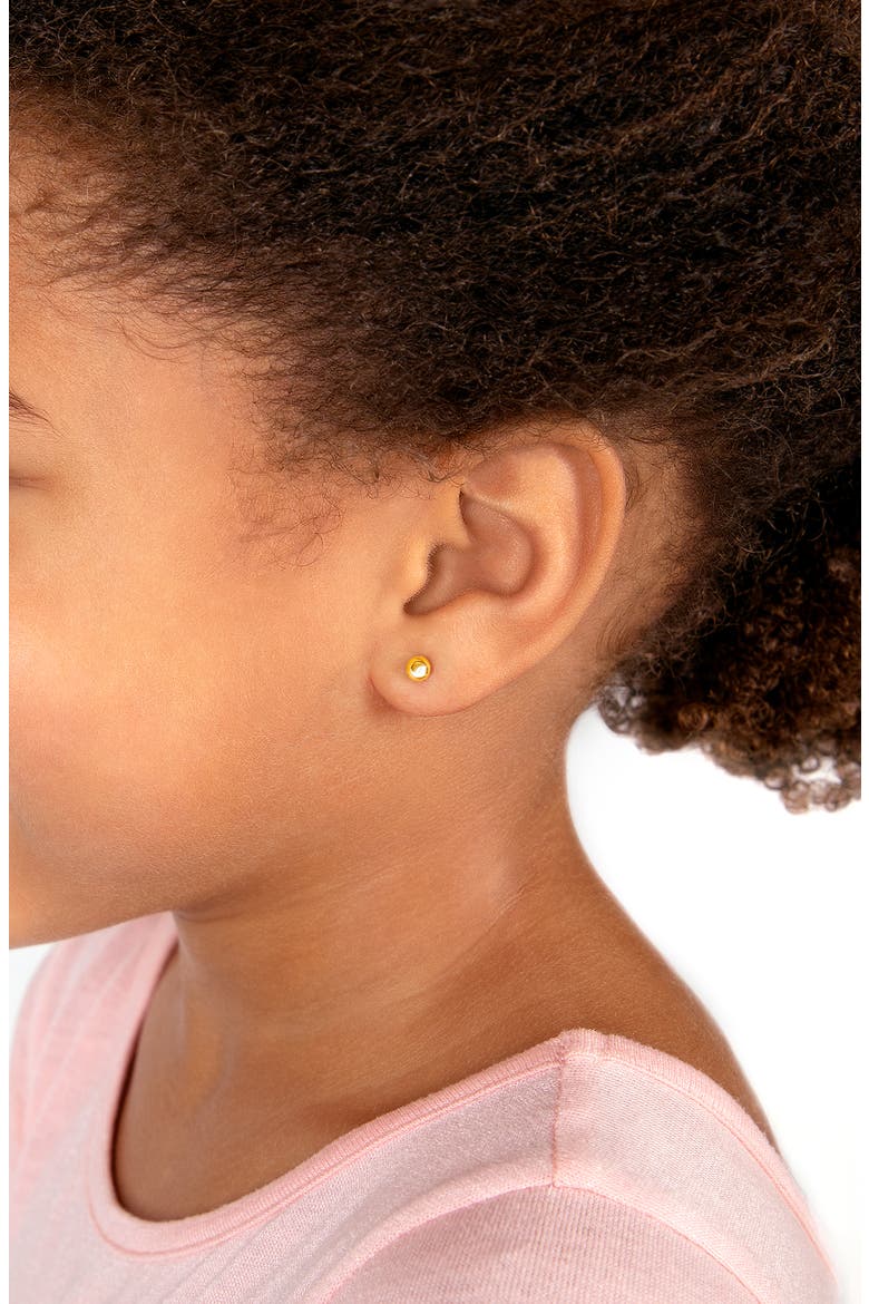 14K Gold 4mm Classic Round Studs Screw Back Earrings, Alternate, color, 14K Yellow Gold