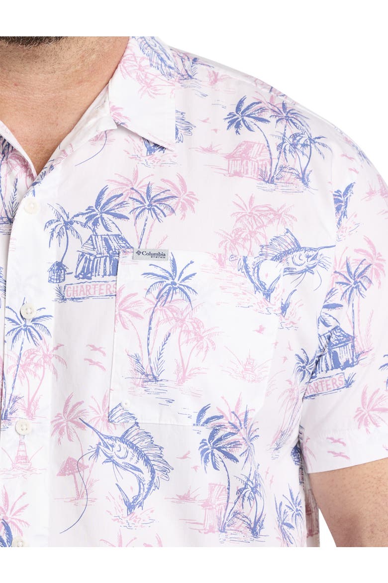 Big & Tall Trollers Best Sport Shirt, Alternate, color, WHITE SCRIBBLED