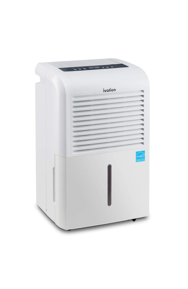 Ivation 4,500 Sq Ft Dehumidifier with Pump, Large Capacity Compressor Includes Programmable Humidity, Hose Connector, Auto Shutoff and Restart and Washable Filter, Main, color, White