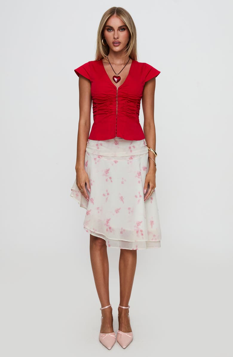 Princess Polly Charisse Asymmetric Skirt, Alternate, color, Floral