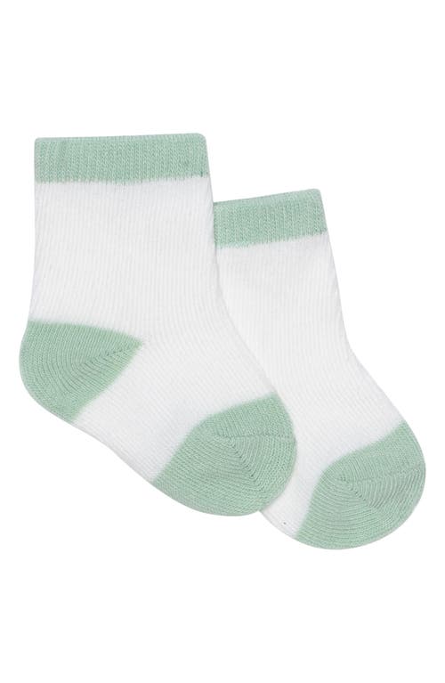 Pl Baby By Petit Lem Terry Tank, Shorts & Socks Set In Green