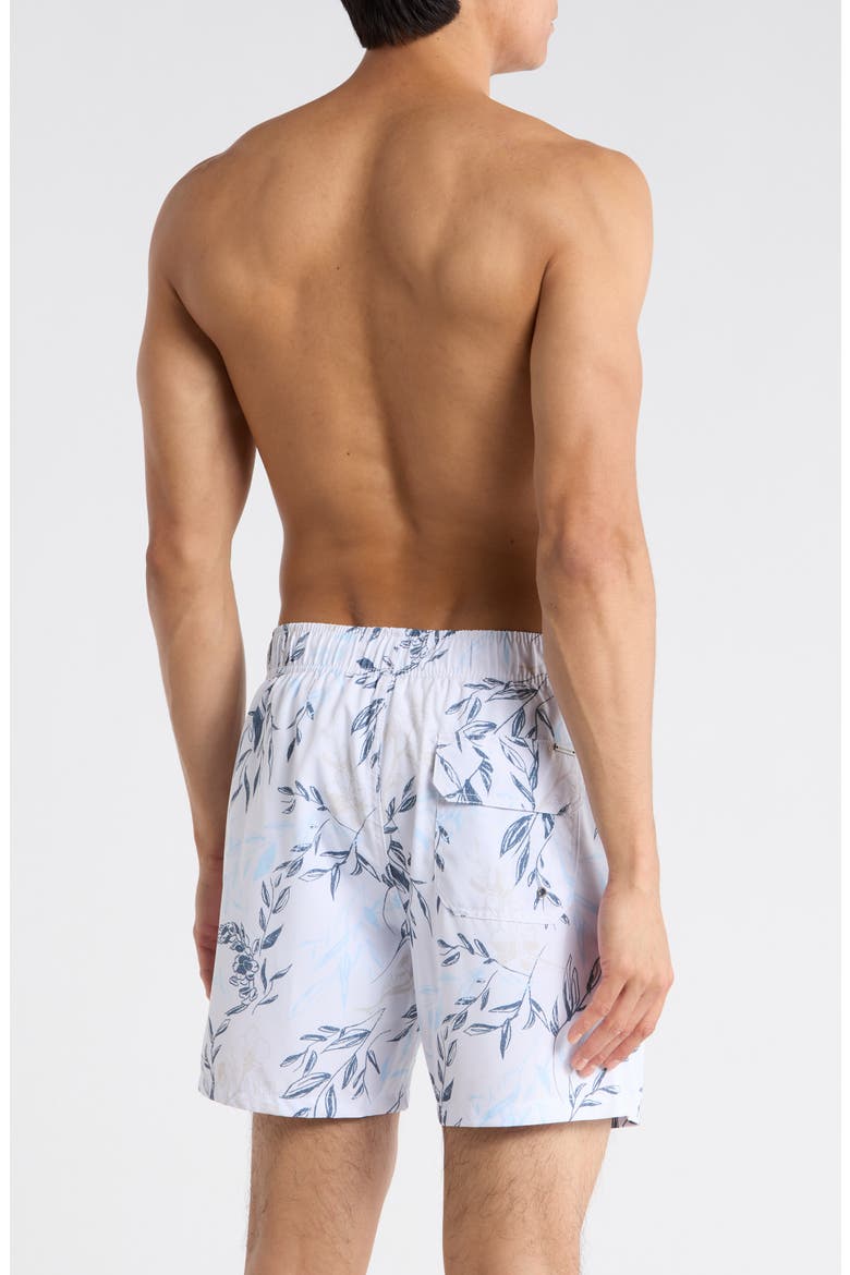 4-Way Stretch Volley Swim Trunks, Alternate, color, WHITE