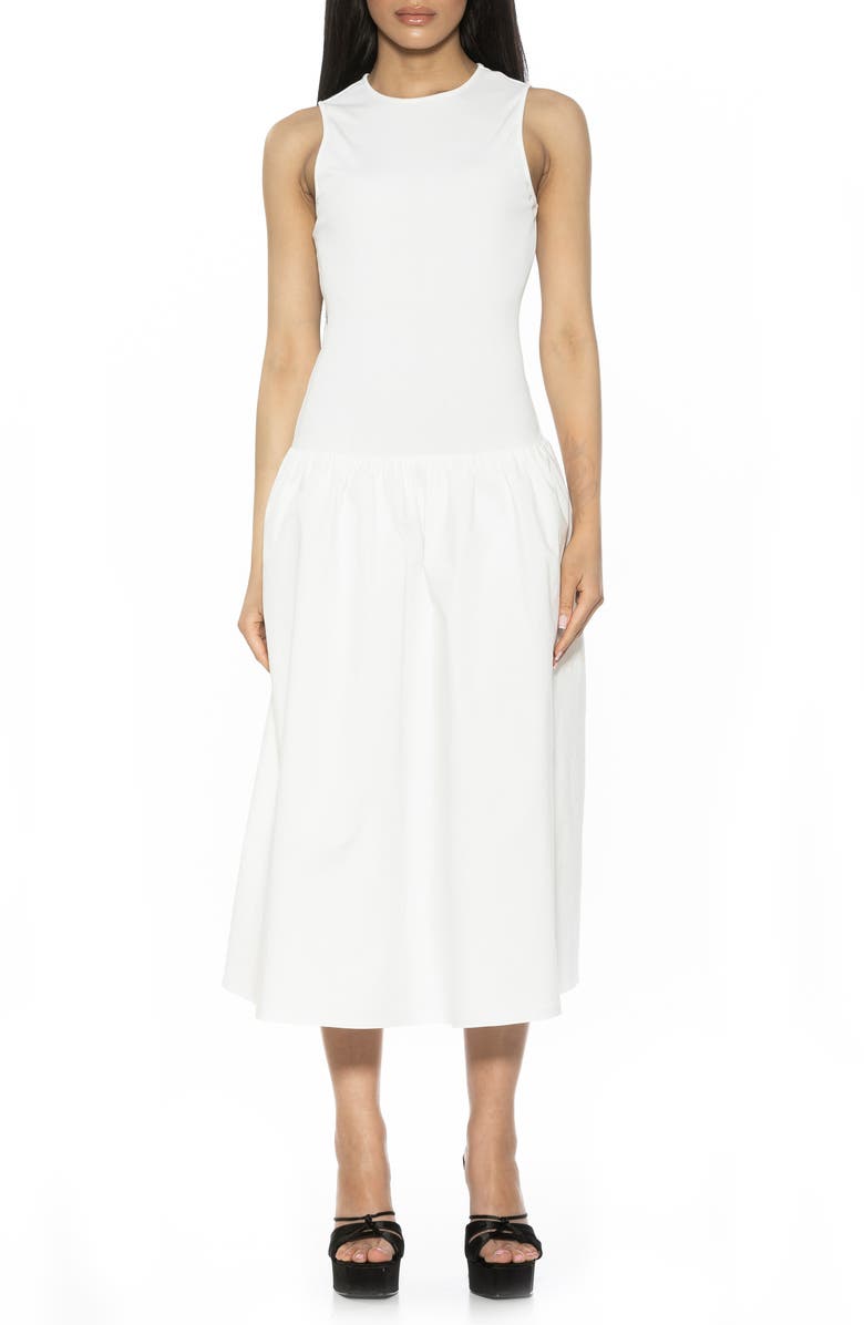 Alexia Admor Lyle Drop Waist Midi Dress, Main, color, Ivory