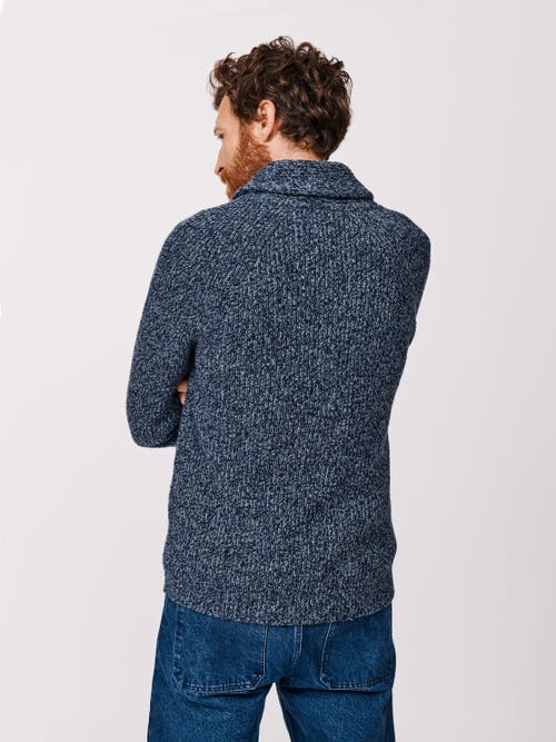Aubin Studham Shawl Collar Cardigan In Blue
