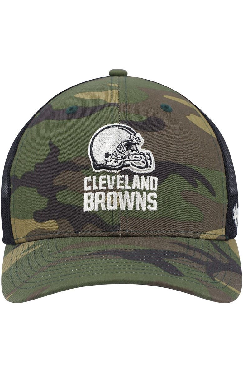 '47 Men's '47 Camo/Black Cleveland Browns Trucker Adjustable Hat, Alternate, color, 