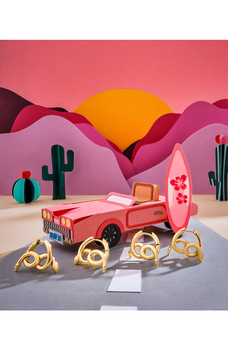 Hey Harper Karyn Snake Earrings, Alternate, color, Gold