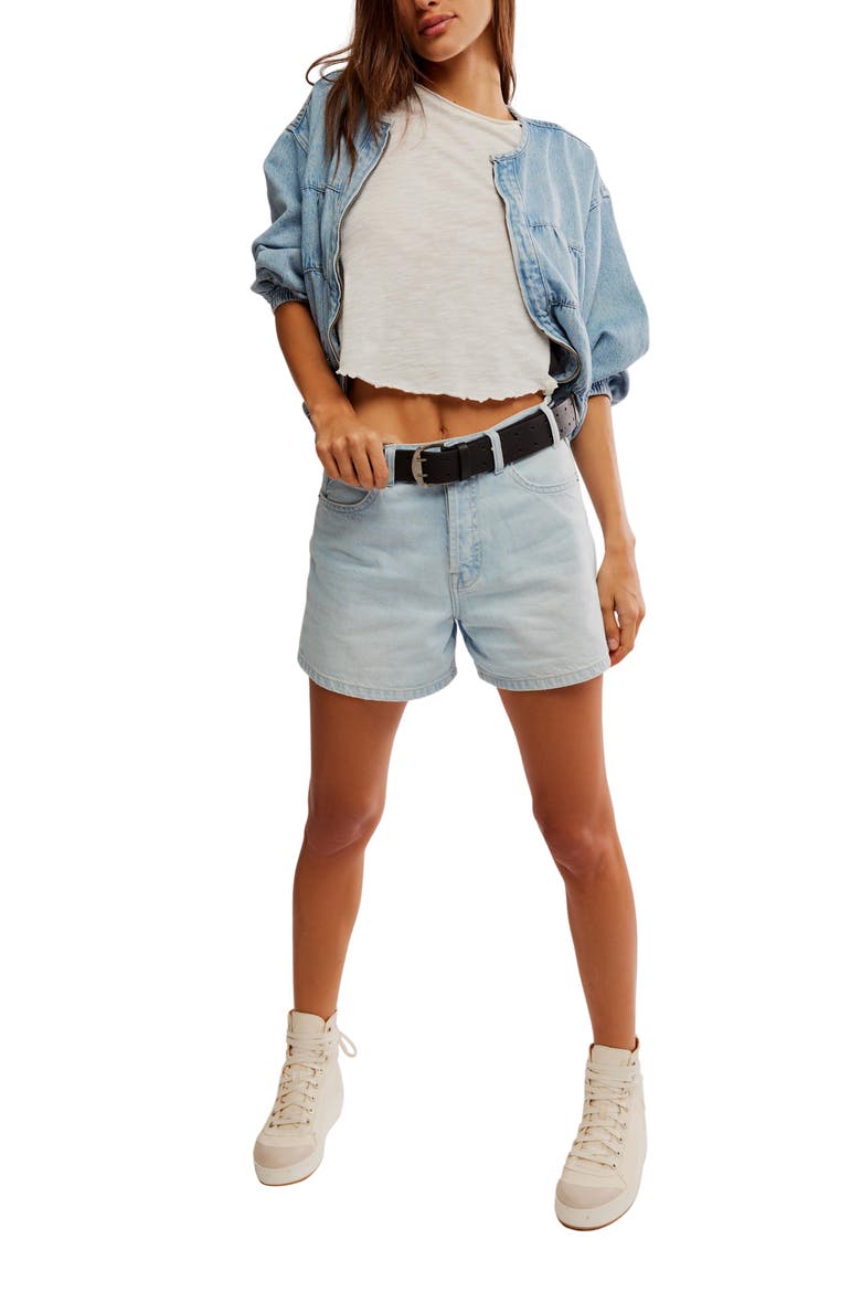 Tippi Denim Shorts, Alternate, color, BABALON BLUE