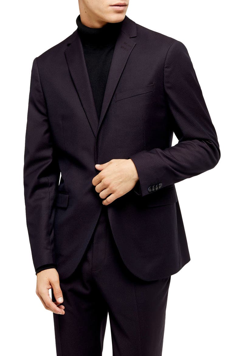 Burg Maverick SB1 Slim Fit Sport Coat, Main, color, BURGUNDY