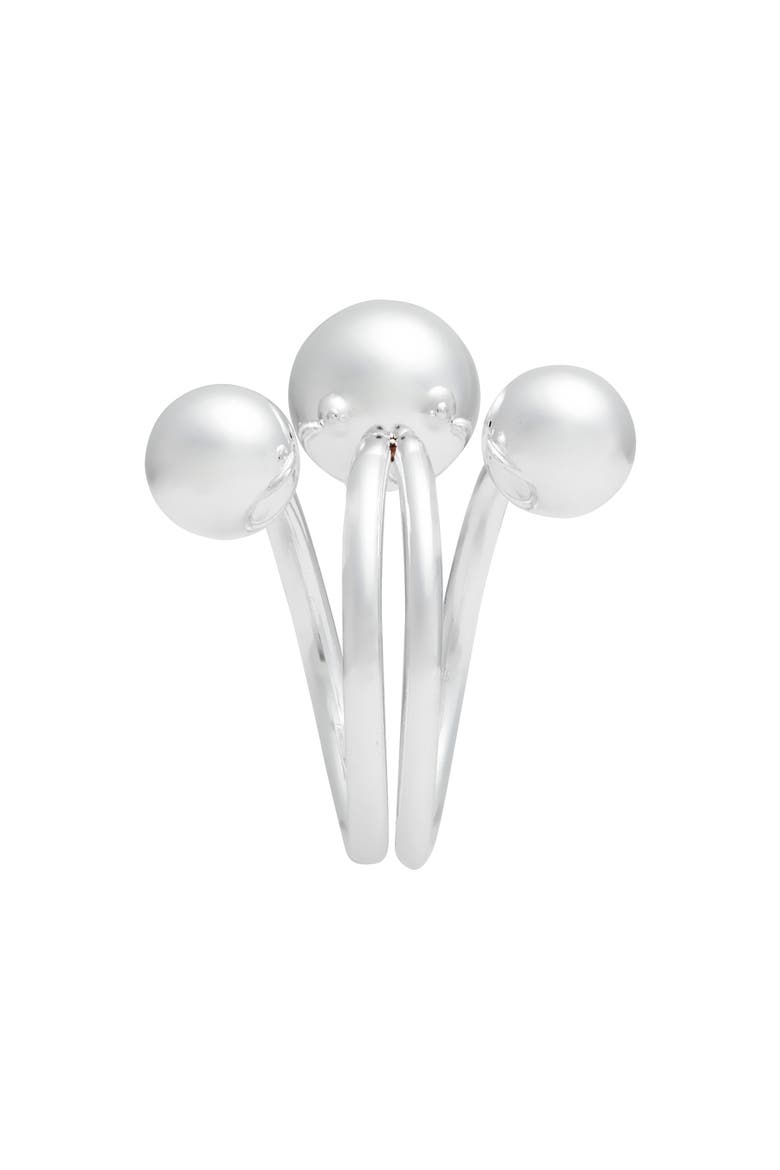 Interlocking Orb Ring, Alternate, color, SILVER