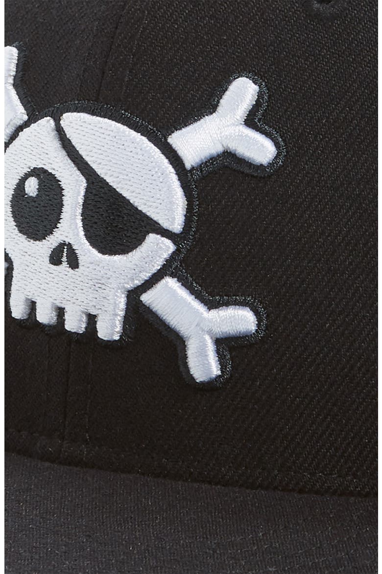 Skull Patch Baseball Cap, Alternate, color, WHITE