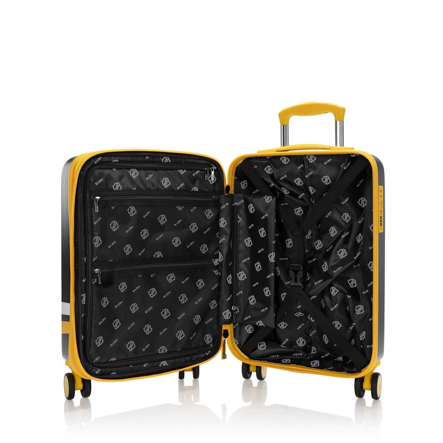 Heys NHL 21 Inch Luggage - Pittsburgh Penguins, Alternate, color, Black